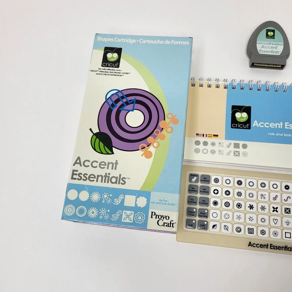PRE-OWNED CRICUT ACCENT ESSENTIALS CARTRIDGE EXCELLENT CONDITION‎ UN-LINKED